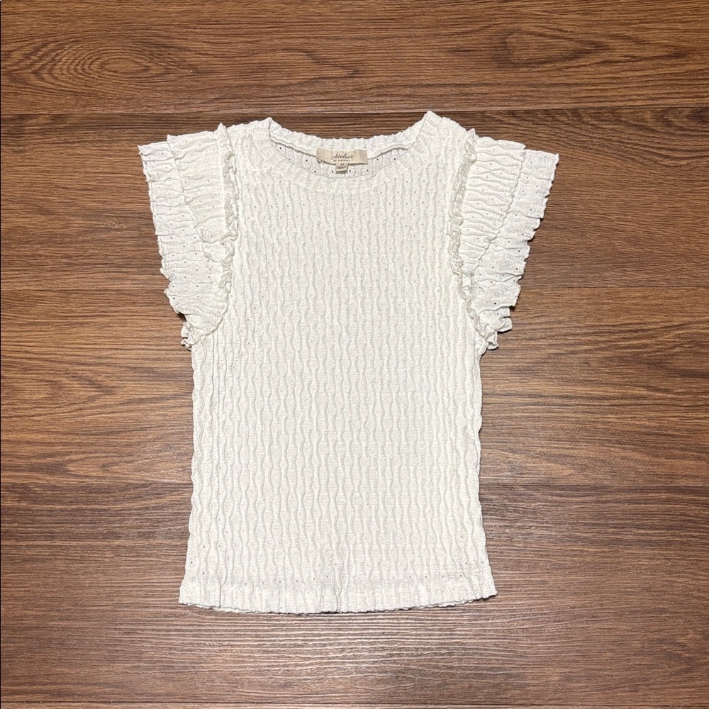 Atelier by Kirious Texture Top Ruffled Short Sleeve